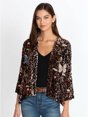 Johnny Was Penelope Velvet Silk Blend Bolero